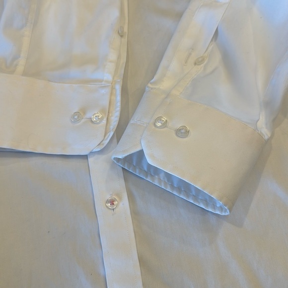 Thomas Pink Brand Dress Shirt Slim Fit White Formal Wear Men's 16 1/2 Cotton - Picture 11 of 12